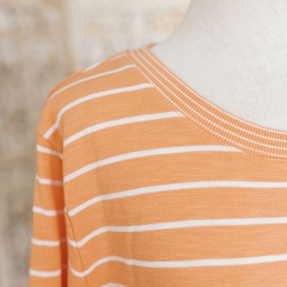 Women’s Talbots Orange and White Long Sleeve‎ Top size L - Picture 5 of 12